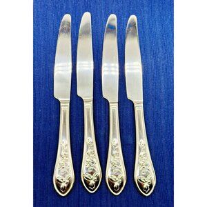 Pfaltzgraff Winterberry Holly Dinner Knife Stainless No Color Flatware Lot of 4